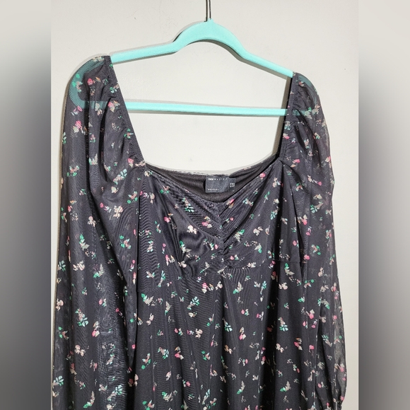 NWOT ASOS DESIGN Dress | Size 12 | Mini Tea Dress | Semi Sheer | Fairy - Picture 8 of 9